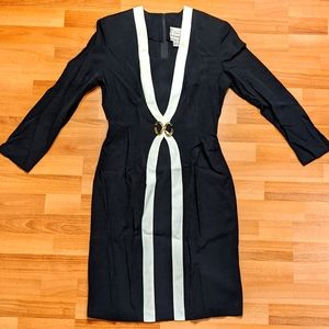 Joseph Ribkoff black and white blazer dress